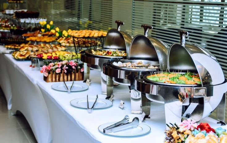 Lavish Indian wedding catering spread
