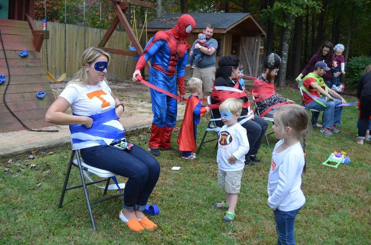 Superhero themed birthday party with obstacle courses and capes